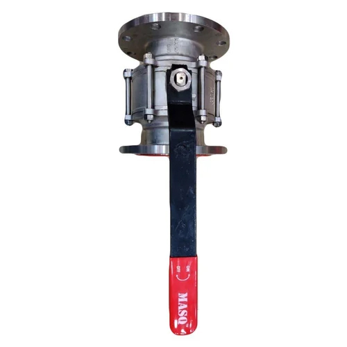 Ss 304 Three Piece Design Flanged Ball Valve - Color: Silver