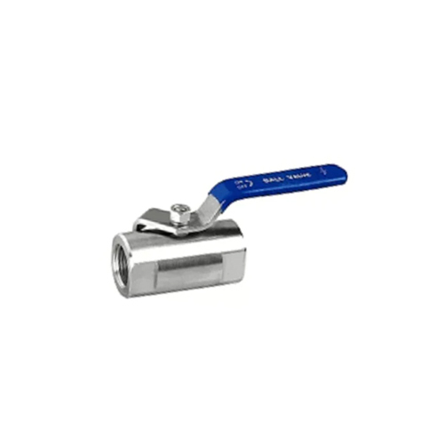 Ss 304 Bar Stock Ball Valve - Color: Silver & Blue