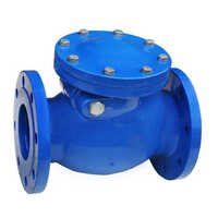 Cast Iron Non Return Valve - 12 Inch, Blue Polished Finish | Flange Type Connection, Manual Power, Industrial Use, Water Media, Medium Temperature