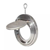 Single Plate Check Valve - Stainless Steel, 24-inch Size, Silver Color | Easy To Use Design For Industrial Air Control