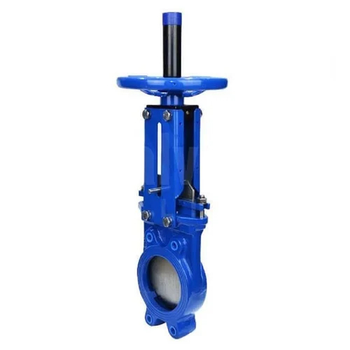 Wafer Lug Type Knife Edge Gate Valve - Color: Blue