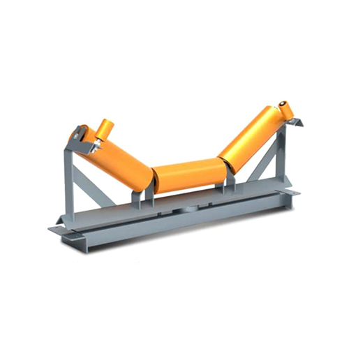 Conveyor Self Align Carrying Idler And Bracket With Guide Roller - Color: As Per Requirement