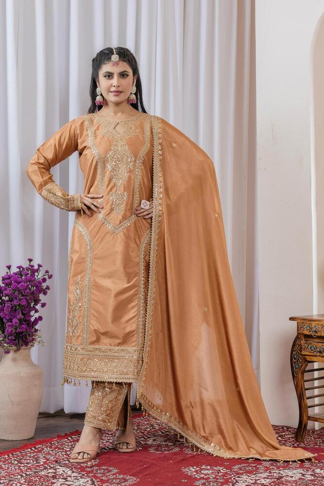 Top Plazo & Dupatta - Color: Pink