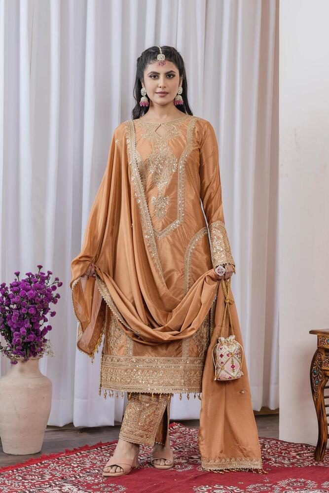Top Plazo & Dupatta - Color: Pink