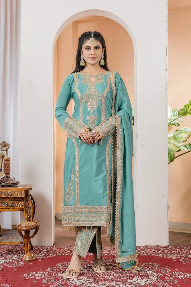 Top Plazo & Dupatta - Color: Pink