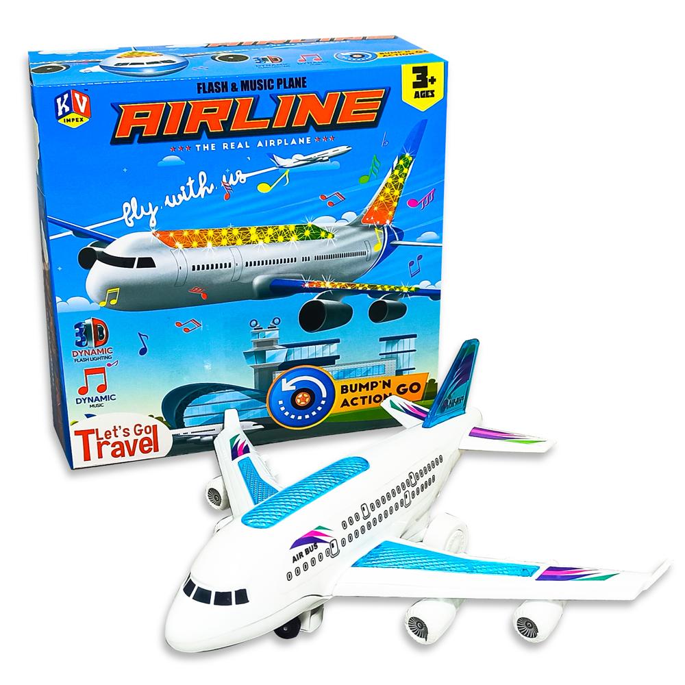 Bump & Go Airplane With Light And Music (747)
