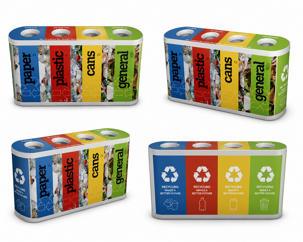 FRP Quadro Dustbin
