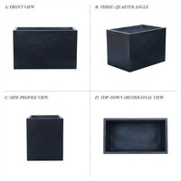Frp Rectangular Planters - Color: Black