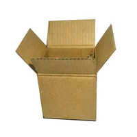 Single Wall 3 Ply Corrugated Box - 8.5x8x8 Inches, Brown Matte Finish | Customizable Shape, Color, And Logo Options