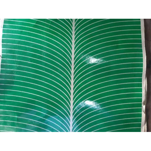 Banana Leaf Printed Laminated Paper Material - Color: Green