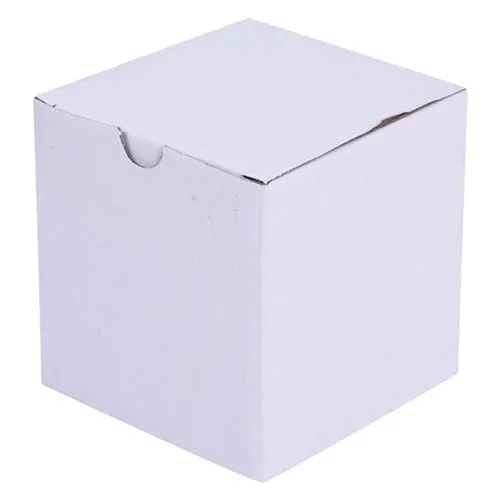 Plain White Duplex Paper Box - Shape: Square