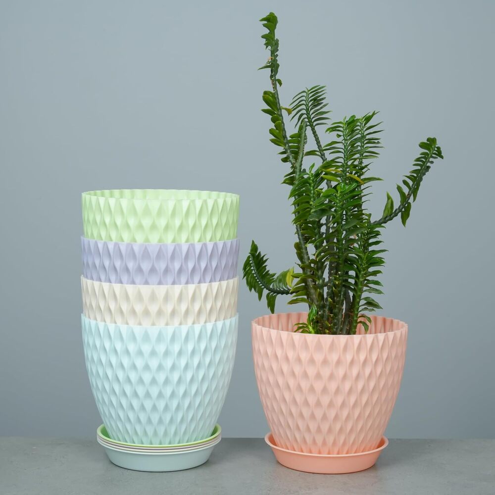 Plastic Round Flower Pots for Indoor & Outdoor