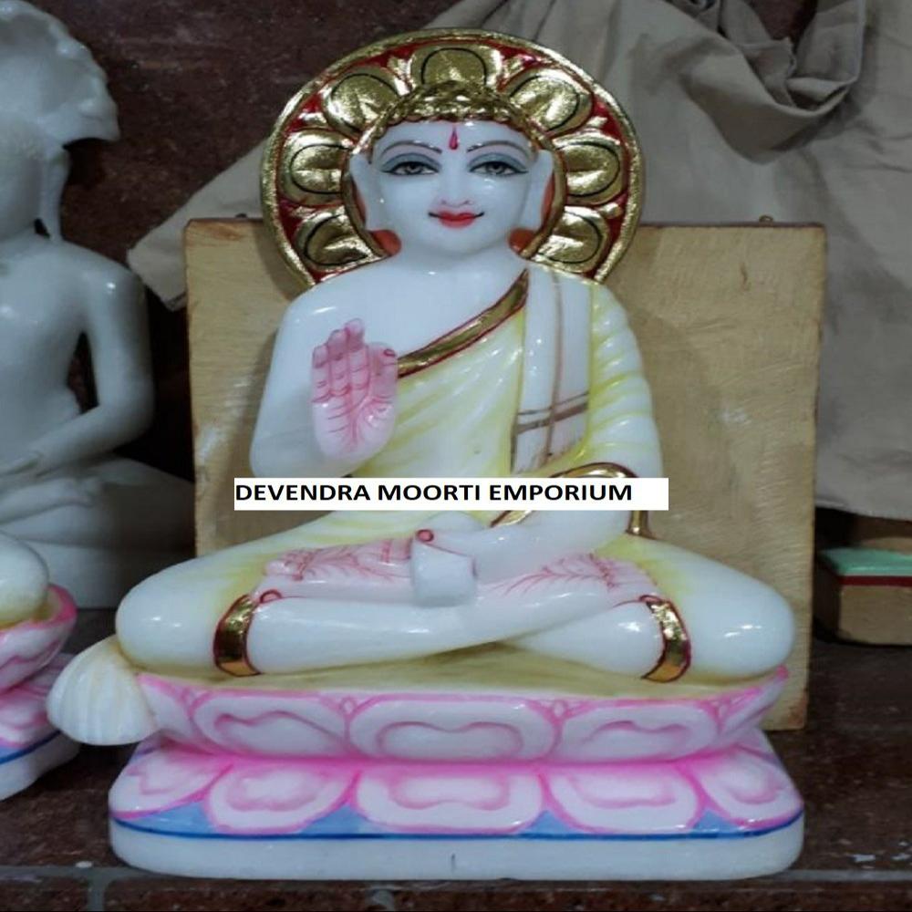 marble gautam swami jain statue