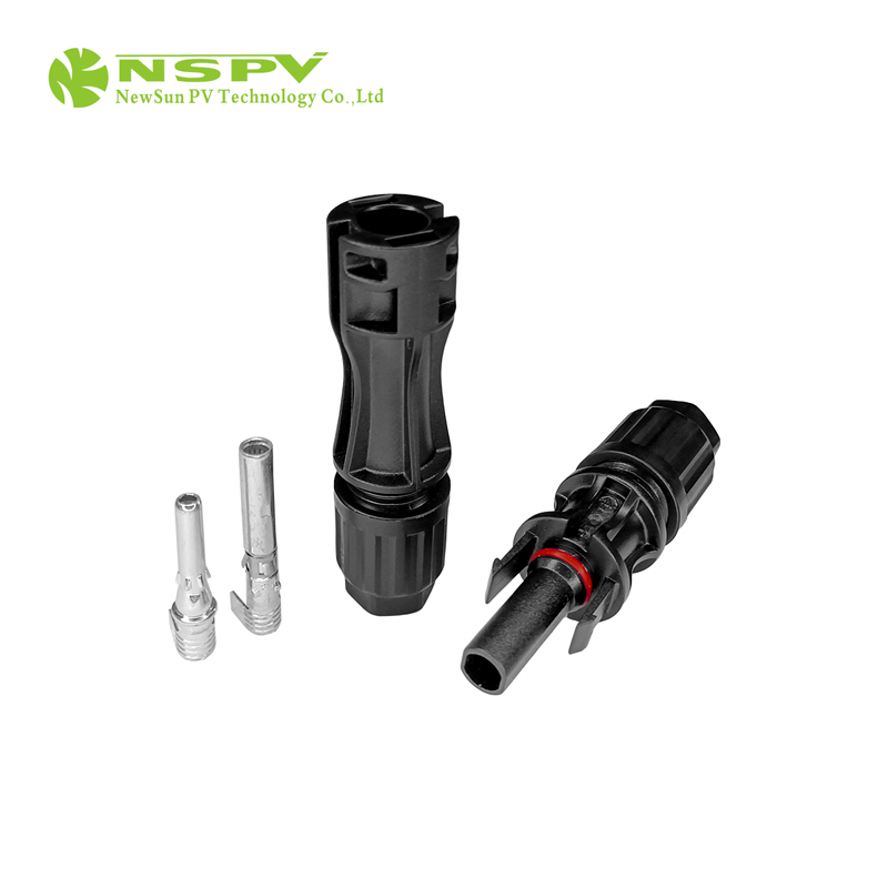 TUV Certified IP68 Waterproof MC 4 Solar Cable Connector 1500VDC 4mm² 6mm² Contact Pins