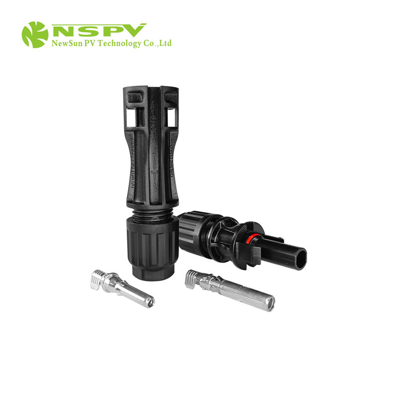 TUV Certified IP68 Waterproof MC 4 Solar Cable Connector 1500VDC 4mm² 6mm² Contact Pins