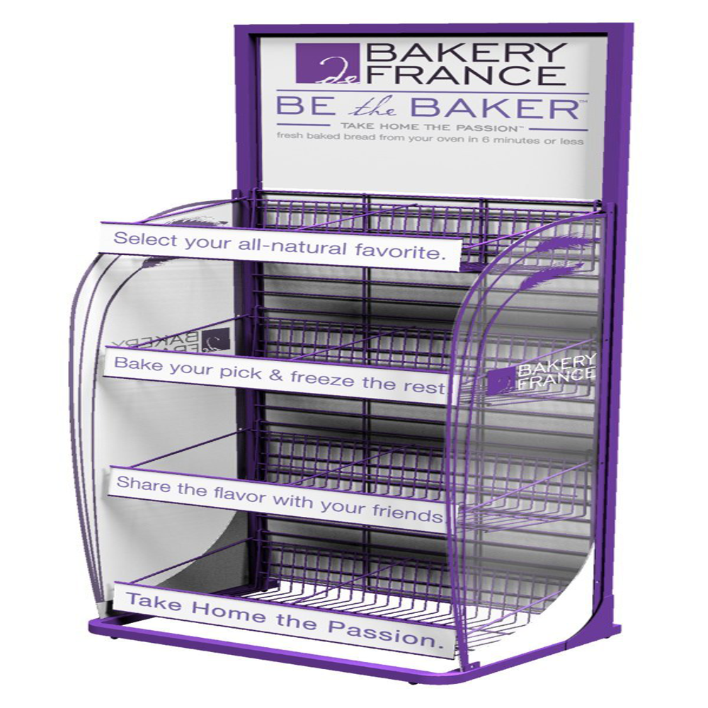 Bread Display Rack - Metal Frame With Wire Shelving | Versatile Design For Optimized Space, Ideal For Retail Displays And Snack Presentation