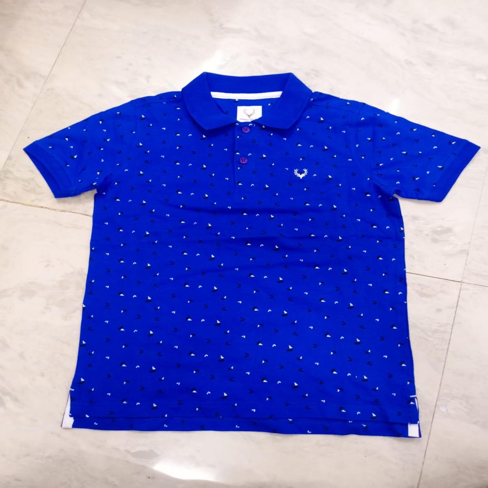 Boys Half Sleeve Collar Top Mixing 