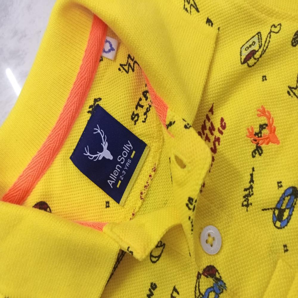 Boys Half Sleeve Collar Top Mixing 