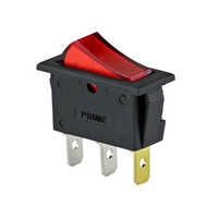 Illuminated Rocker Switch - Color: Black And Red
