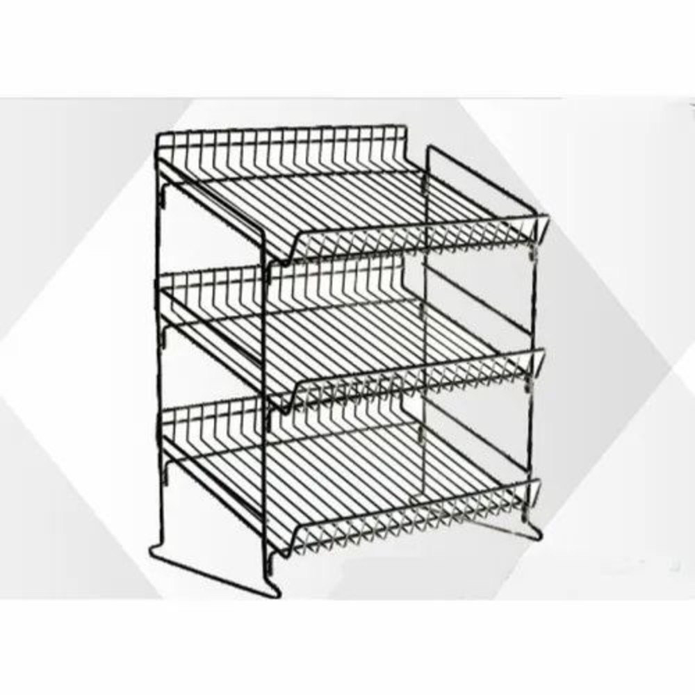 Bread Display Rack - Metal Frame With Multiple Shelves | Ideal For Retail Spaces, Versatile Design For Displaying Various Bread Types