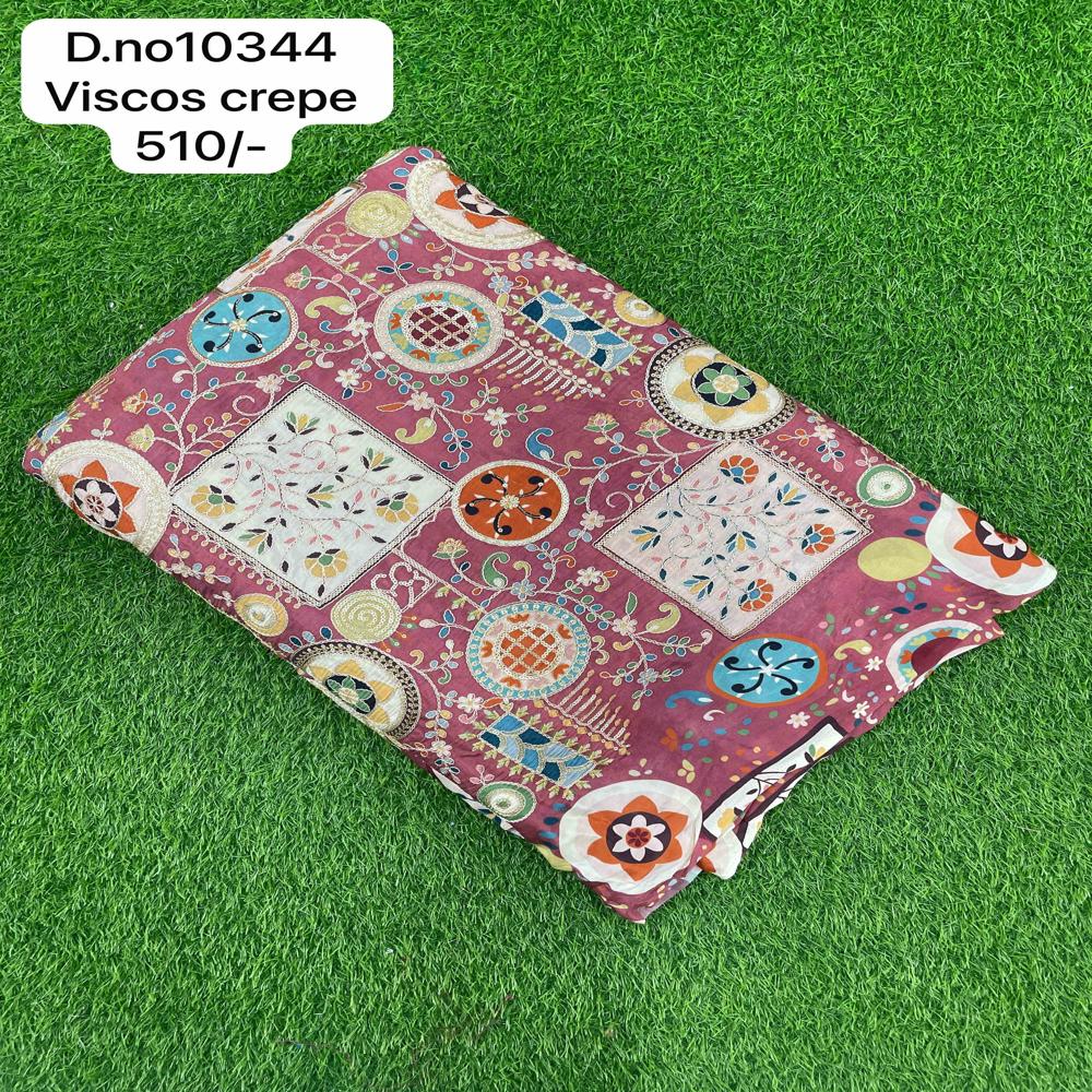 Lightweight viscose crepe fabric