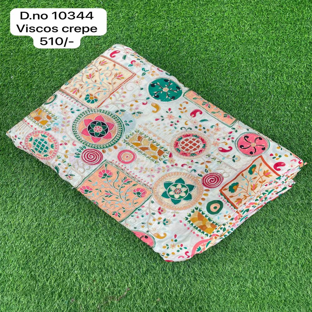 Lightweight viscose crepe fabric
