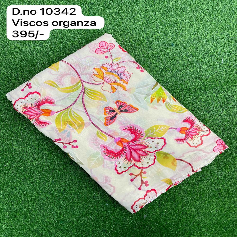 Printed viscose organza fabric