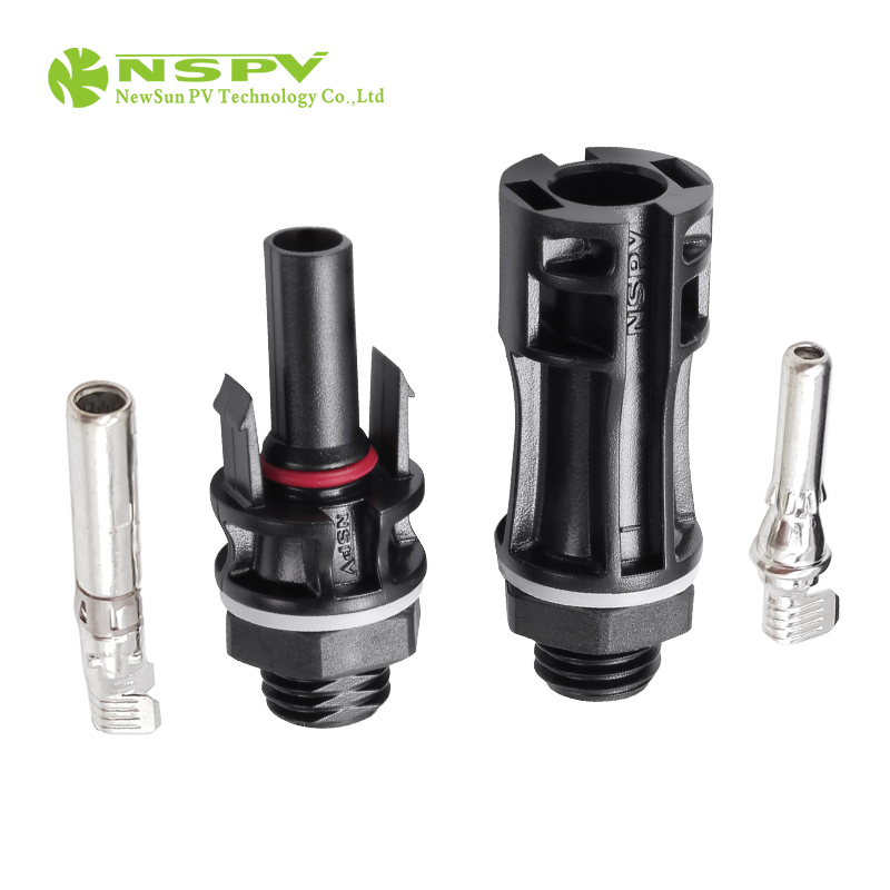 TUV Certified IP68 Waterproof MC 4 Solar Panel Connector 1500VDC 2.5-10sqmm Contact Pins