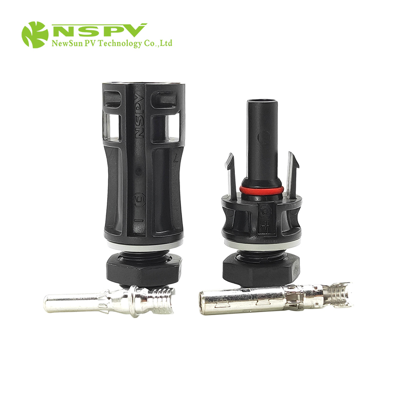 TUV Certified IP68 Waterproof MC 4 Solar Panel Connector 1500VDC 2.5-10sqmm Contact Pins