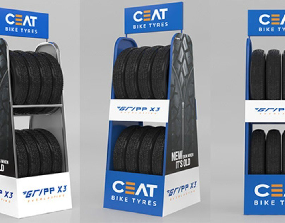 Tyre Display Stand - Durable Steel Frame, Adjustable Height, Optimized For Maximizing Space And Visibility Of Tires In Retail Environments
