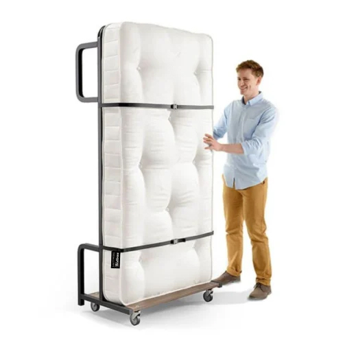 6 Feet MS Standing Bed With Mattress