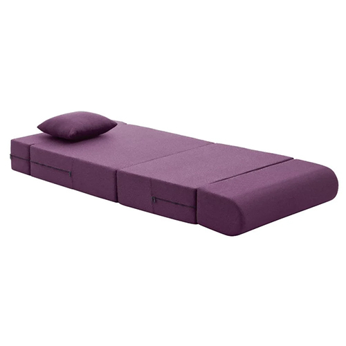 2 Seater Single Folding Sofa Bed - Color: Purple