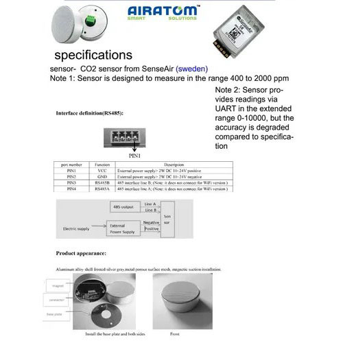 Co2 Sensor With Rs485 Output - Application: Industrial