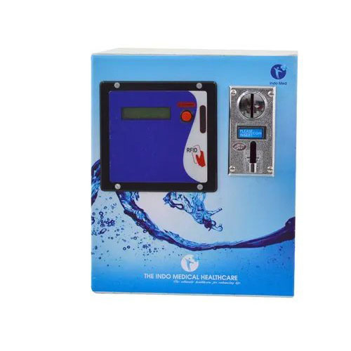 Qr Scanner With Multi Coin And Smart Card Operated Water Atm Machine - Color: Blue