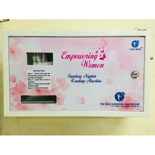 Wall Mounted Sanitary Napkin Vending Machine - Color: White