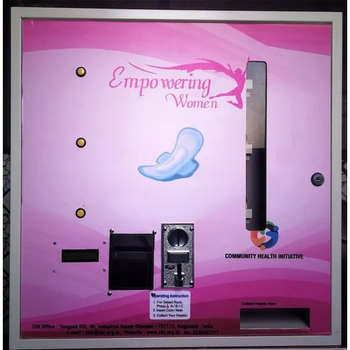 Automatic Note And Coin Operated Sanitary Napkin Vending Machine - Material: Mild Steel