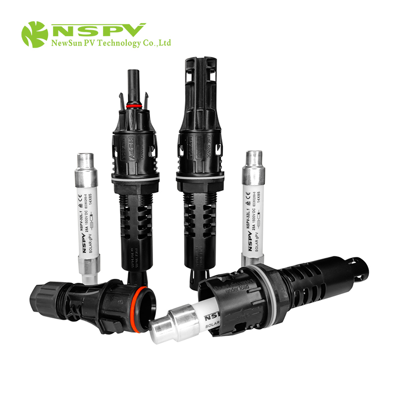 Ip68 Waterproof 1500vdc 50a Solar Panel Fuse Connector Tuv Fuse Connector - Color: Black