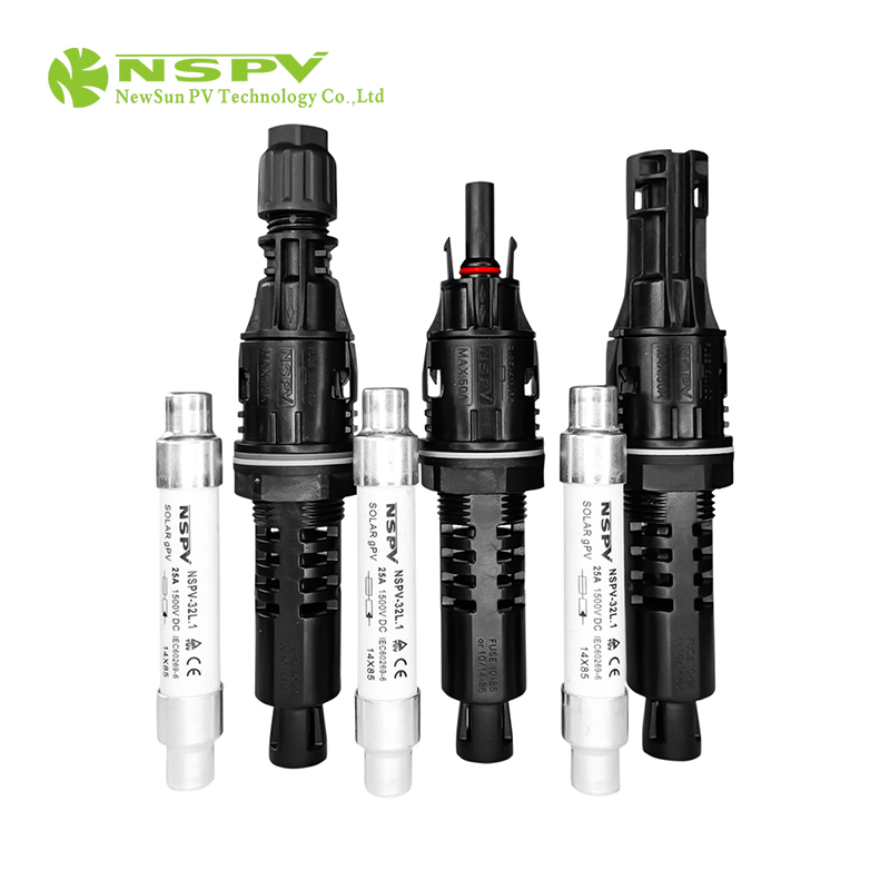 Ip68 Waterproof 1500vdc 50a Solar Panel Fuse Connector Tuv Fuse Connector - Color: Black