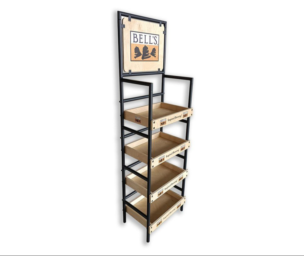 Supermarket Stand - Durable Metal Frame, Adjustable Shelving Design, Versatile For Retail And Snack Display