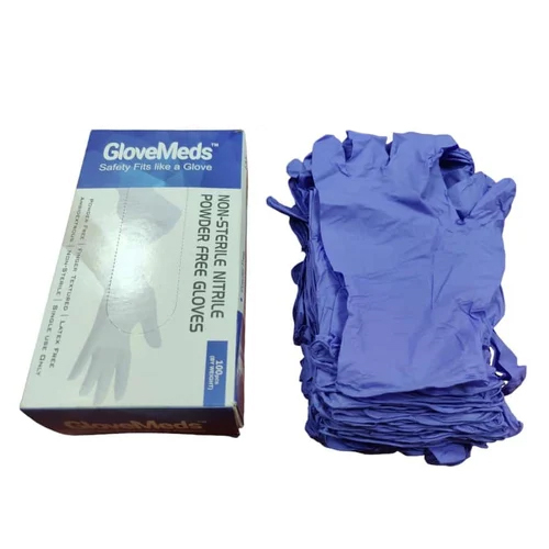 Nitrile Gloves Powder Free - Color: Blue