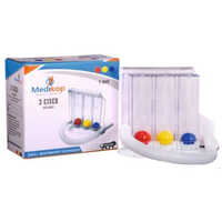 3 Ball Incentive Spirometer - Pvc Material, Transparent Design , Manual Operation, Portable For Hospital & Personal Use