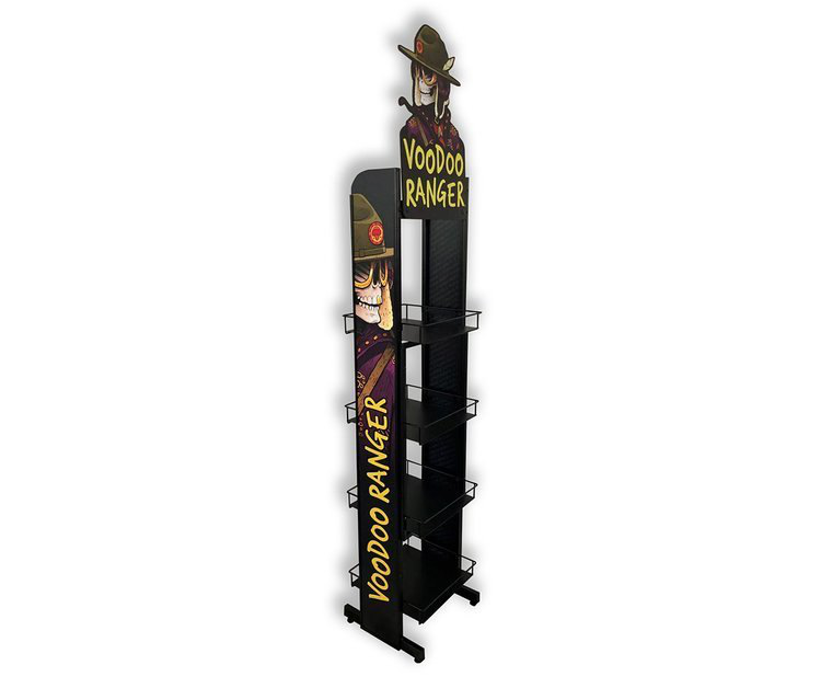 Beer Display Stand - Metal Frame, Durable Design for Optimal Support & Enhanced Visibility, Perfect for Retail Spaces and Events