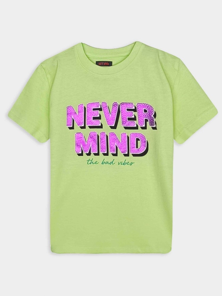 Girls Foil Printed T-Shirt
