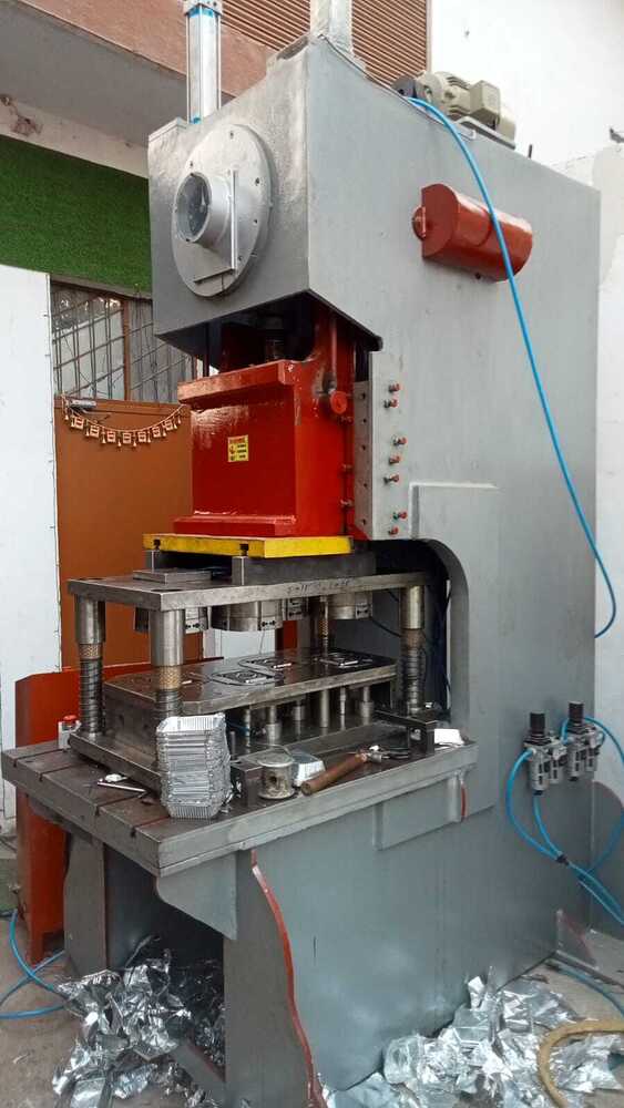 Aluminium Food Container Making Machine - Semi-Automatic, 220 Volt, 1 Year Warranty | Fully Automatic Operation, Effective Delivery