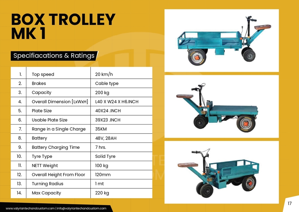 200 Kg Barricade Plane Surface Trolley - Material: Mild Steel