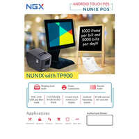 Ngx Nunix Android Touch Pos 14 - Durable Plastic Sheet Material, Sleek Black Design | Industrial Use, 110-215 Volt Power Supply, Includes Pos Printer, 1-year Warranty
