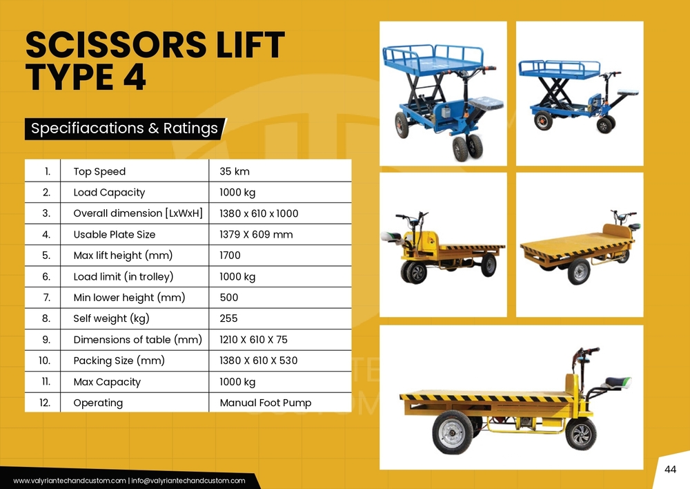 Electric Scissor Lift - Color: Yellow