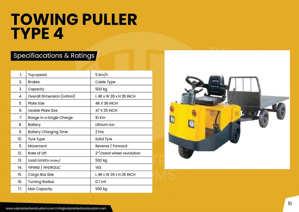 Electric Towing Puller - Color: Yellow