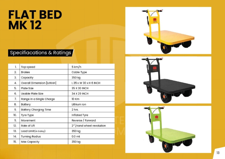 200 Kg Micro Size Trolley - Material: Mild Steel
