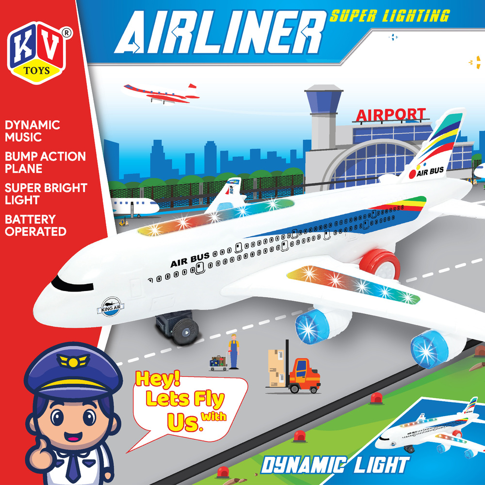 Bump & Go Airliner With Light & Music (806)